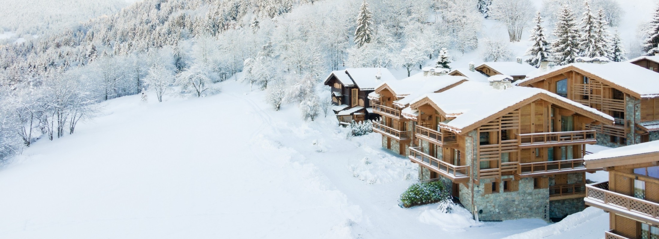 Chalets vue drone